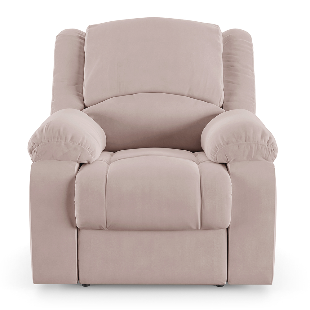 Poltrona do Papai Reclinável Sala de Cinema Madrid Elétrica Touch USB Veludo Rosê  G23
