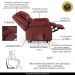 Poltrona do Papai Reclinável Sala de Cinema Madrid Elevação Lift Elétrico PU Vermelho  G23