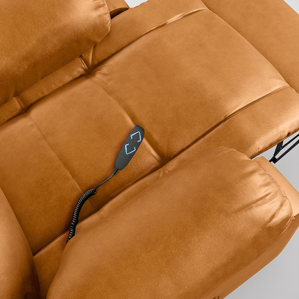 Poltrona do Papai Reclinável Sala de Cinema Madrid Elevação Lift Elétrico PU Whisky  G26