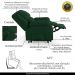 Poltrona do Papai Reclinável Sala de Cinema Madrid Elevação Lift Elétrico Veludo Verde Esmeralda  G23