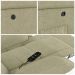 Poltrona do Papai Reclinável Sala de Cinema Madrid Glider Manual Giratória Massagem USB Linho Bege  G26