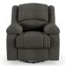 Poltrona do Papai Reclinável Sala de Cinema Madrid Glider Manual Giratória Massagem USB Linho Chumbo  G26
