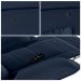 Poltrona do Papai Reclinável Sala de Cinema Madrid Glider Manual Giratória Massagem USB PU Azul  G23