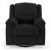 Poltrona do Papai Reclinável Sala de Cinema Madrid Glider Manual Giratória Massagem USB PU Preto  G23
