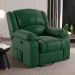 Poltrona do Papai Reclinável Sala de Cinema Madrid Glider Manual Giratória Massagem USB PU Verde Musgo  G26