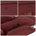 Poltrona do Papai Reclinável Sala de Cinema Madrid Glider Manual Giratória Massagem USB PU Vermelho  G23