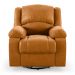 Poltrona do Papai Reclinável Sala de Cinema Madrid Glider Manual Giratória Massagem USB PU Whisky  G26