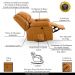 Poltrona do Papai Reclinável Sala de Cinema Madrid Glider Manual Giratória Massagem USB PU Whisky  G26