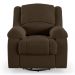 Poltrona do Papai Reclinável Sala de Cinema Madrid Glider Manual Giratória Massagem USB Veludo Marrom  G23