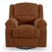 Poltrona do Papai Reclinável Sala de Cinema Madrid Glider Manual Giratória Massagem USB Veludo Terracota  G23