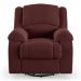 Poltrona do Papai Reclinável Sala de Cinema Madrid Glider Manual Giratória Massagem USB Veludo Vinho  G23