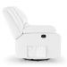 Poltrona do Papai Reclinável Sala de Cinema Madrid Glider Manual Giratória PU Branco  G23