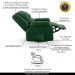 Poltrona do Papai Reclinável Sala de Cinema Madrid Glider Manual Giratória PU Verde Musgo  G26