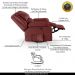 Poltrona do Papai Reclinável Sala de Cinema Madrid Glider Manual Giratória PU Vermelho  G23