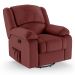 Poltrona do Papai Reclinável Sala de Cinema Madrid Glider Manual Giratória PU Vermelho  G23