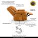 Poltrona do Papai Reclinável Sala de Cinema Madrid Glider Manual Giratória PU Whisky  G26
