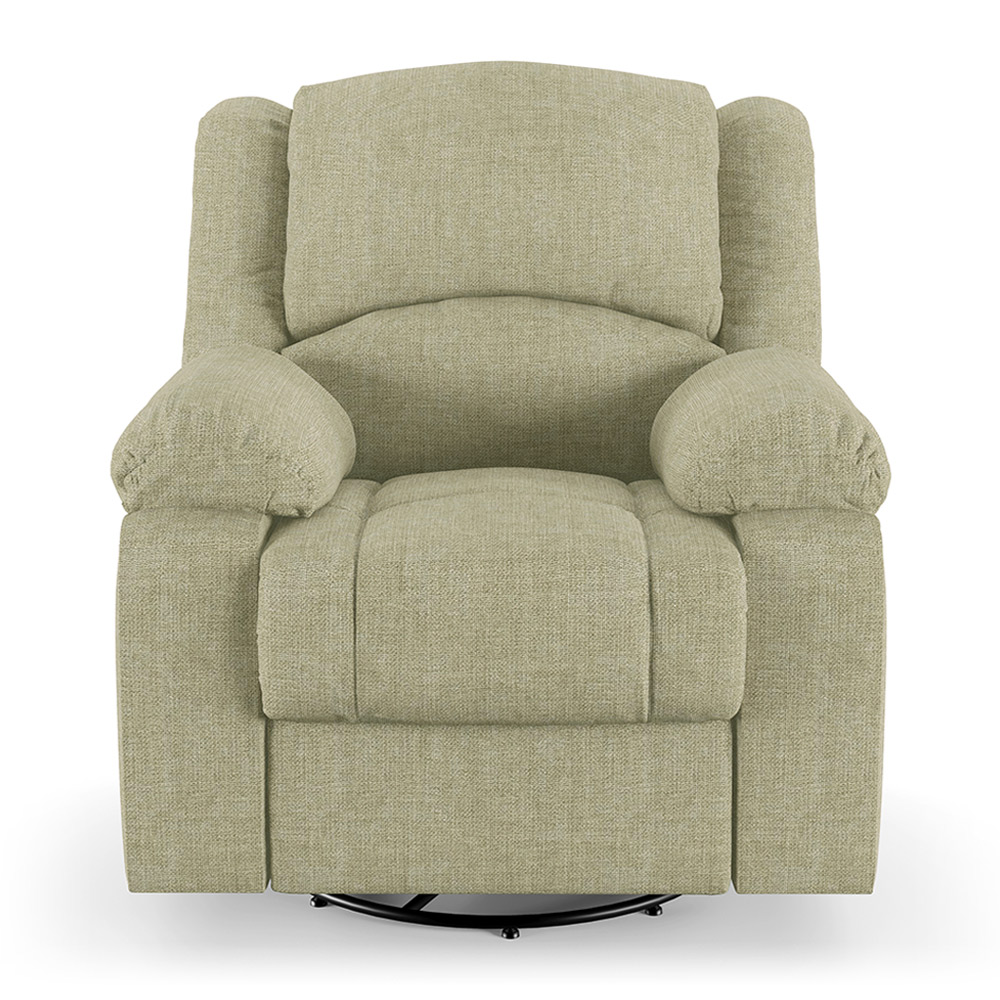 Poltrona do Papai Reclinável Sala de Cinema Madrid Glider Manual Giratória USB Linho Bege  G26