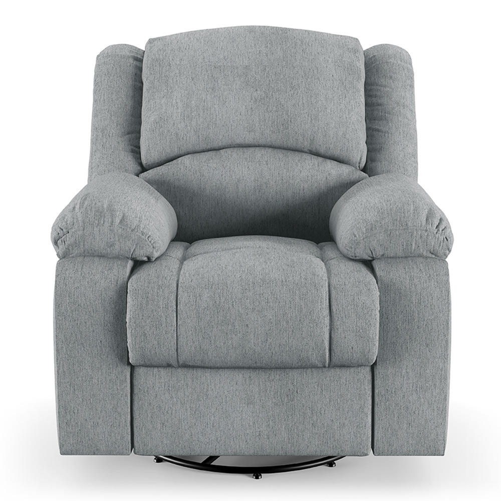 Poltrona do Papai Reclinável Sala de Cinema Madrid Glider Manual Giratória USB Linho Cinza  G26