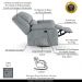 Poltrona do Papai Reclinável Sala de Cinema Madrid Glider Manual Giratória USB Linho Cinza  G26