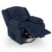 Poltrona do Papai Reclinável Sala de Cinema Madrid Glider Manual Giratória USB PU Azul  G23