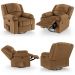 Poltrona do Papai Reclinável Sala de Cinema Madrid Glider Manual Giratória USB PU Caramelo  G23