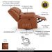 Poltrona do Papai Reclinável Sala de Cinema Madrid Glider Manual Giratória USB PU Caramelo Brilho  G26