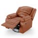 Poltrona do Papai Reclinável Sala de Cinema Madrid Glider Manual Giratória USB PU Caramelo Brilho  G26