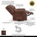 Poltrona do Papai Reclinável Sala de Cinema Madrid Glider Manual Giratória USB PU Marrom Brilho  G26