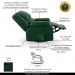 Poltrona do Papai Reclinável Sala de Cinema Madrid Glider Manual Giratória USB PU Verde Musgo  G26