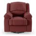 Poltrona do Papai Reclinável Sala de Cinema Madrid Glider Manual Giratória USB PU Vermelho  G23