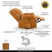 Poltrona do Papai Reclinável Sala de Cinema Madrid Glider Manual Giratória USB PU Whisky  G26