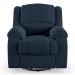 Poltrona do Papai Reclinável Sala de Cinema Madrid Glider Manual Giratória USB Veludo Azul  G23