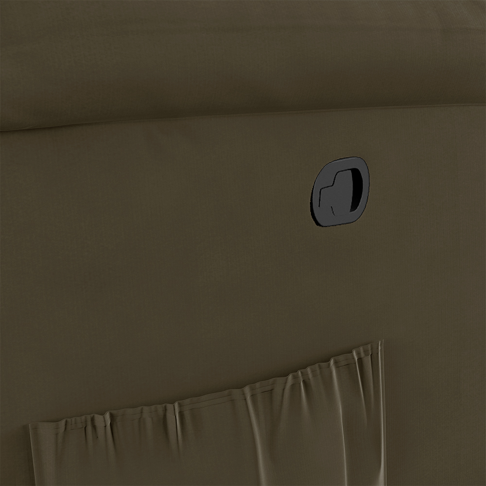 Poltrona do Papai Reclinável Sala de Cinema Madrid Glider Manual Giratória USB Veludo Capuccino  G23