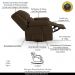 Poltrona do Papai Reclinável Sala de Cinema Madrid Glider Manual Giratória USB Veludo Marrom  G23