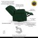 Poltrona do Papai Reclinável Sala de Cinema Madrid Glider Manual Giratória USB Veludo Verde Esmeralda  G23