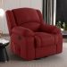 Poltrona do Papai Reclinável Sala de Cinema Madrid Glider Manual Giratória USB Veludo Vermelho  G23