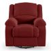 Poltrona do Papai Reclinável Sala de Cinema Madrid Glider Manual Giratória USB Veludo Vermelho  G23