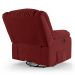 Poltrona do Papai Reclinável Sala de Cinema Madrid Glider Manual Giratória USB Veludo Vermelho  G23