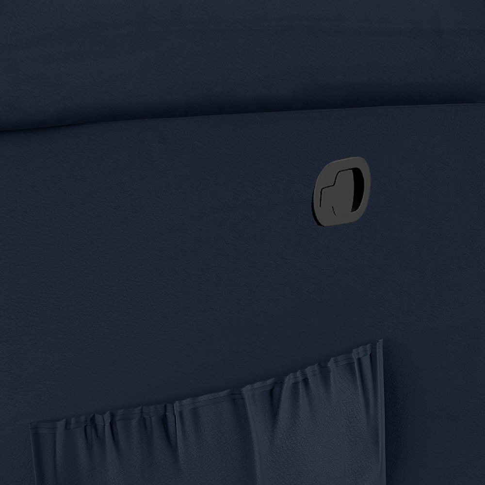 Poltrona do Papai Reclinável Sala de Cinema Madrid Manual PU Azul  G23