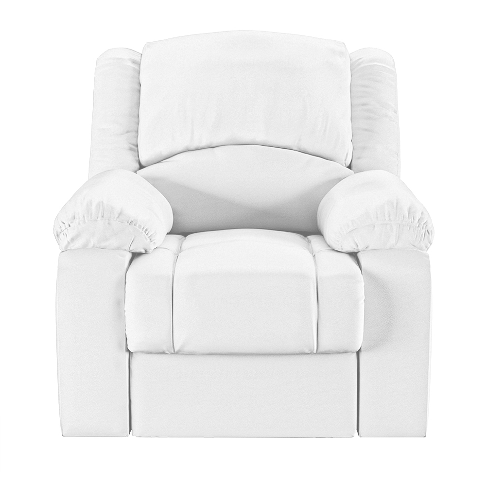 Poltrona do Papai Reclinável Sala de Cinema Madrid Manual PU Branco  G23