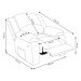 Poltrona do Papai Reclinável Sala de Cinema Madrid Manual PU Branco  G23