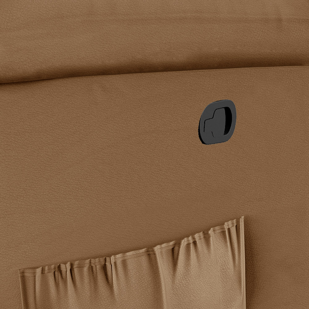 Poltrona do Papai Reclinável Sala de Cinema Madrid Manual PU Caramelo  G23