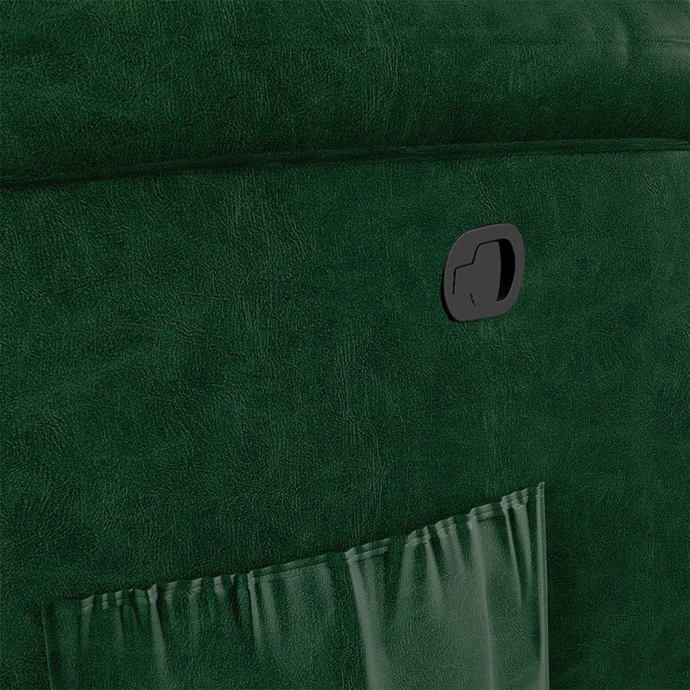 Poltrona do Papai Reclinável Sala de Cinema Madrid Manual PU Verde Musgo  G26