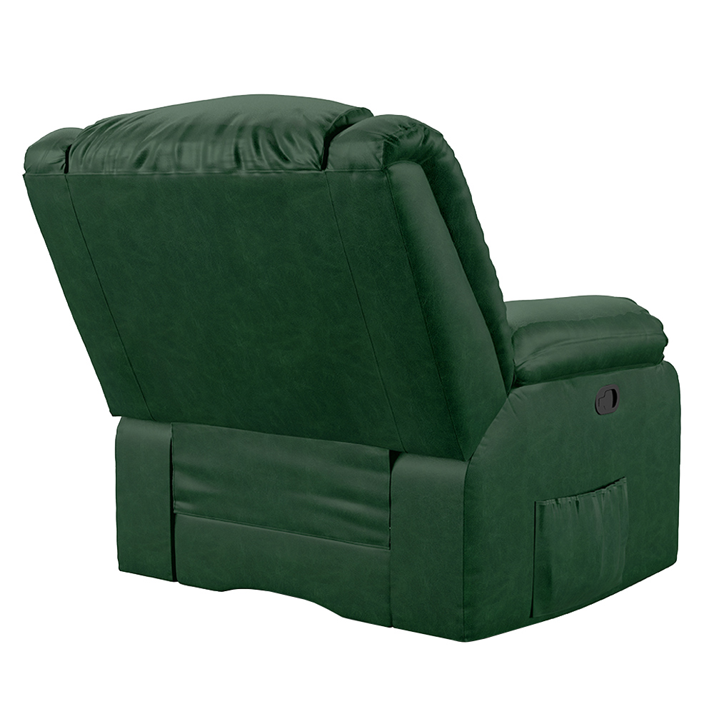 Poltrona do Papai Reclinável Sala de Cinema Madrid Manual PU Verde Musgo  G26