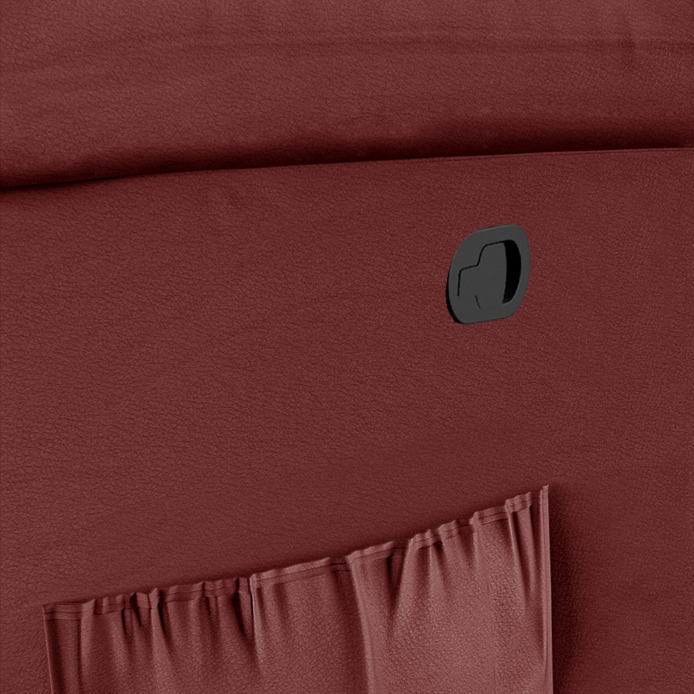 Poltrona do Papai Reclinável Sala de Cinema Madrid Manual PU Vermelho  G23