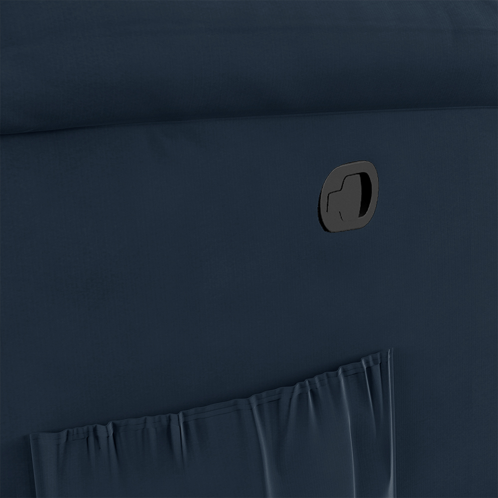 Poltrona do Papai Reclinável Sala de Cinema Madrid Manual Veludo Azul  G23