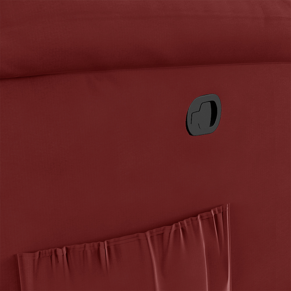 Poltrona do Papai Reclinável Sala de Cinema Madrid Manual Veludo Vermelho  G23