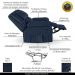 Poltrona do Papai Reclinável Sala de Cinema Madrid Power Elétrica Massagem USB PU Azul  G23
