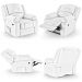 Poltrona do Papai Reclinável Sala de Cinema Madrid Power Elétrica Massagem USB PU Branco  G23