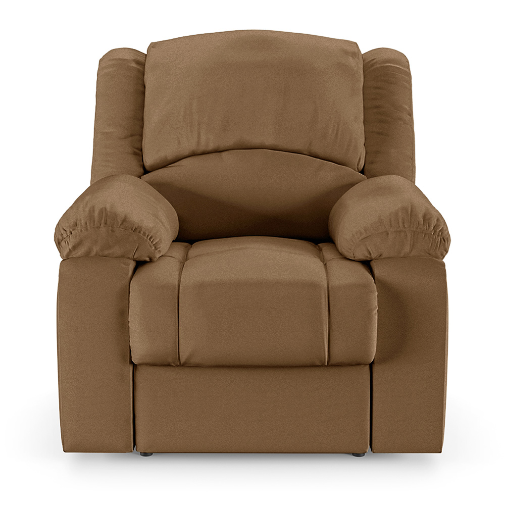Poltrona do Papai Reclinável Sala de Cinema Madrid Power Elétrica Massagem USB PU Caramelo  G23